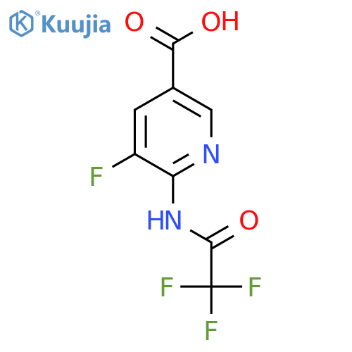 5-Fluoro-6-(2,2,2-trifluoroacetamido)pyridine-3-carboxylic acid structure