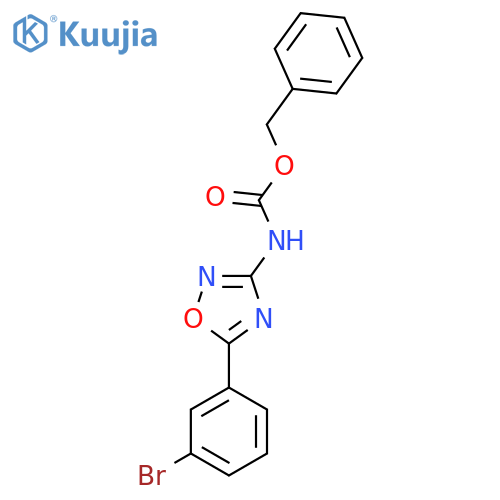 benzyl N-5-(3-bromophenyl)-1,2,4-oxadiazol-3-ylcarbamate structure