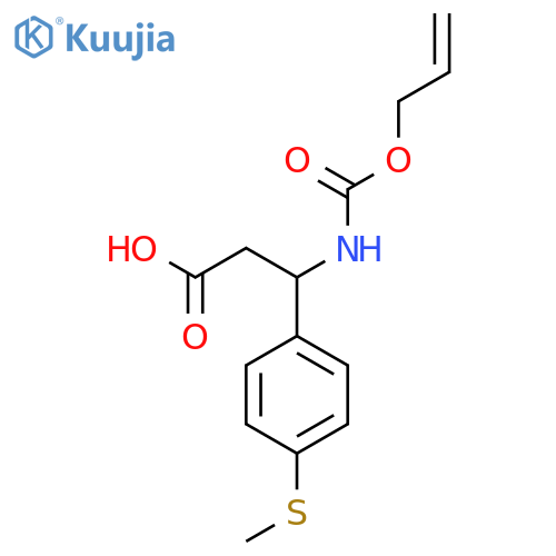 3-4-(methylsulfanyl)phenyl-3-{(prop-2-en-1-yloxy)carbonylamino}propanoic acid structure