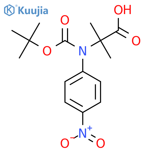 2-{(tert-butoxy)carbonyl(4-nitrophenyl)amino}-2-methylpropanoic acid structure