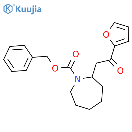 benzyl 2-2-(furan-2-yl)-2-oxoethylazepane-1-carboxylate structure