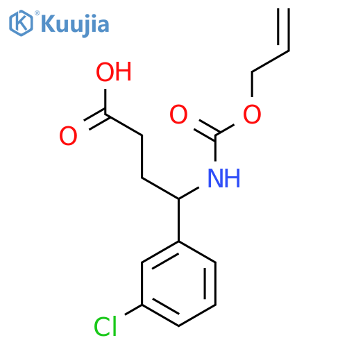 4-(3-chlorophenyl)-4-{(prop-2-en-1-yloxy)carbonylamino}butanoic acid structure