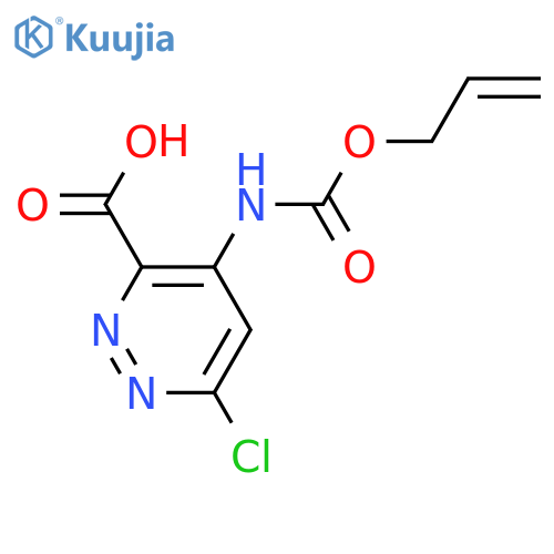 6-chloro-4-{(prop-2-en-1-yloxy)carbonylamino}pyridazine-3-carboxylic acid structure