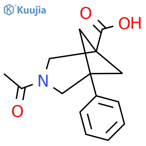 3-acetyl-5-phenyl-3-azabicyclo3.1.1heptane-1-carboxylic acid structure