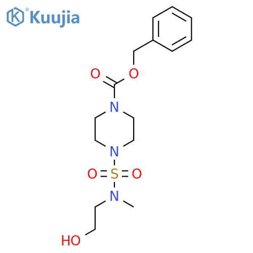 benzyl 4-(2-hydroxyethyl)(methyl)sulfamoylpiperazine-1-carboxylate structure