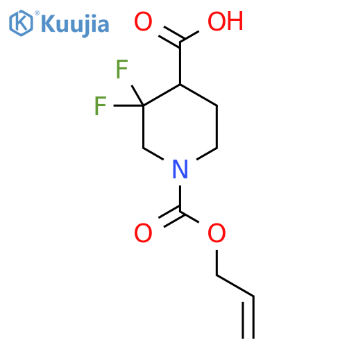 3,3-Difluoro-1-[(prop-2-en-1-yloxy)carbonyl]piperidine-4-carboxylic acid structure