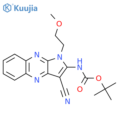 tert-butyl N-3-cyano-1-(2-methoxyethyl)-1H-pyrrolo2,3-bquinoxalin-2-ylcarbamate structure