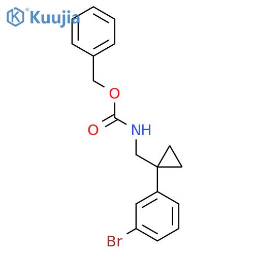 benzyl N-{1-(3-bromophenyl)cyclopropylmethyl}carbamate structure