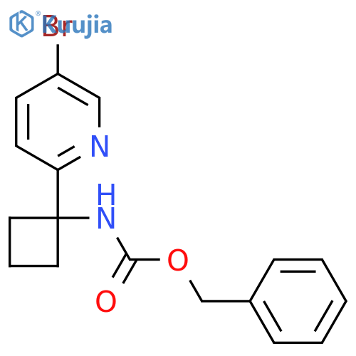 benzyl N-1-(5-bromopyridin-2-yl)cyclobutylcarbamate structure