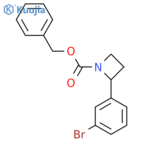 Benzyl 2-(3-bromophenyl)azetidine-1-carboxylate structure