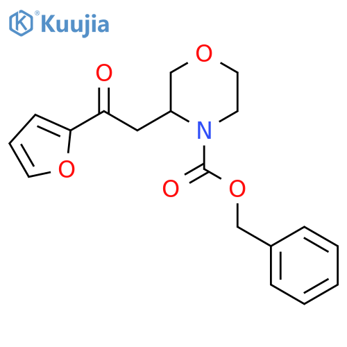 benzyl 3-2-(furan-2-yl)-2-oxoethylmorpholine-4-carboxylate structure