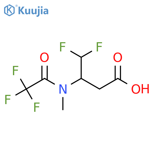 4,4-difluoro-3-(2,2,2-trifluoro-N-methylacetamido)butanoic acid structure