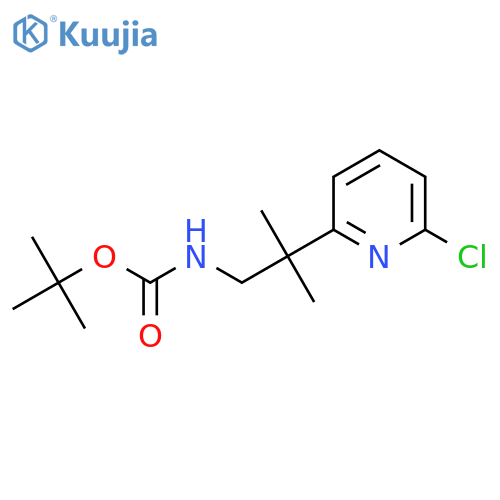 tert-butyl N-2-(6-chloropyridin-2-yl)-2-methylpropylcarbamate structure