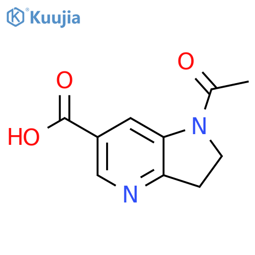 1-acetyl-1H,2H,3H-pyrrolo3,2-bpyridine-6-carboxylic acid structure