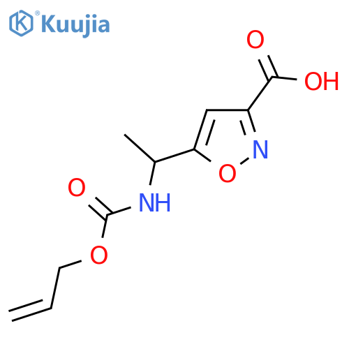 5-(1-{(prop-2-en-1-yloxy)carbonylamino}ethyl)-1,2-oxazole-3-carboxylic acid structure