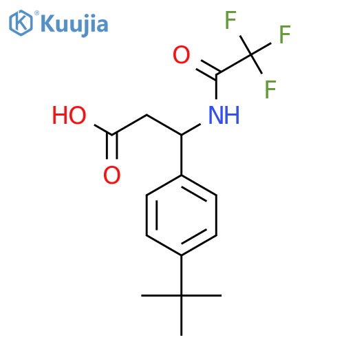 3-(4-Tert-butylphenyl)-3-(2,2,2-trifluoroacetamido)propanoic acid structure