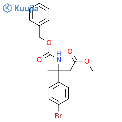 methyl 3-{(benzyloxy)carbonylamino}-3-(4-bromophenyl)butanoate structure