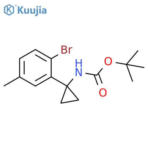tert-butyl N-1-(2-bromo-5-methylphenyl)cyclopropylcarbamate structure
