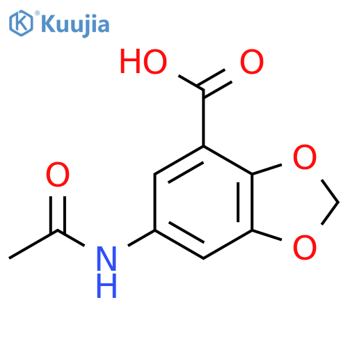 6-Acetamido-1,3-dioxaindane-4-carboxylic acid structure