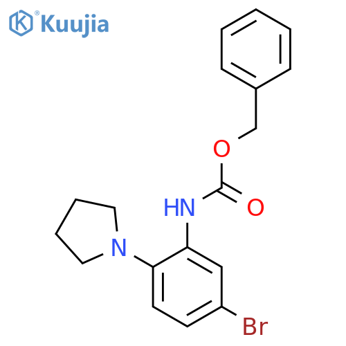 benzyl N-5-bromo-2-(pyrrolidin-1-yl)phenylcarbamate structure