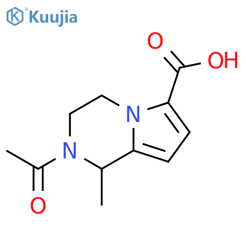 2-acetyl-1-methyl-1H,2H,3H,4H-pyrrolo1,2-apyrazine-6-carboxylic acid structure