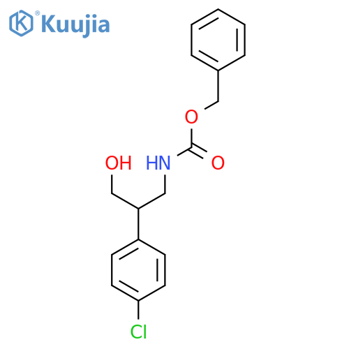 benzyl N-2-(4-chlorophenyl)-3-hydroxypropylcarbamate structure