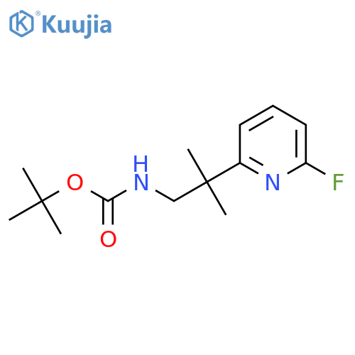 tert-butyl N-2-(6-fluoropyridin-2-yl)-2-methylpropylcarbamate structure