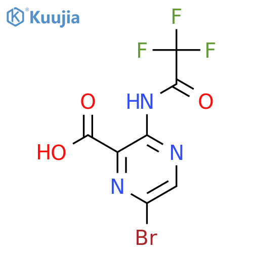 6-Bromo-3-(2,2,2-trifluoroacetamido)pyrazine-2-carboxylic acid structure