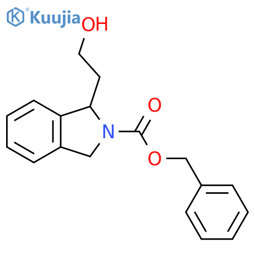 benzyl 1-(2-hydroxyethyl)-2,3-dihydro-1H-isoindole-2-carboxylate structure