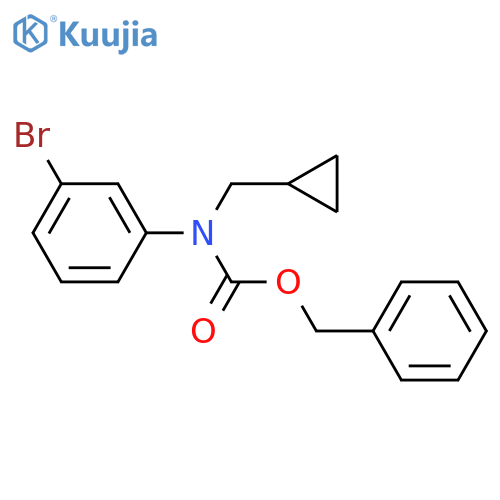 benzyl N-(3-bromophenyl)-N-(cyclopropylmethyl)carbamate structure