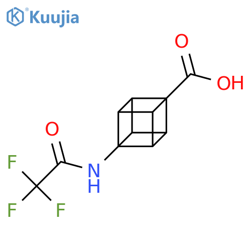 8-(2,2,2-Trifluoroacetamido)cubane-1-carboxylic acid structure