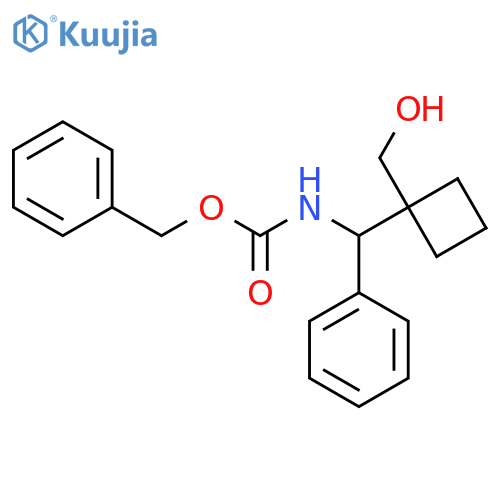 benzyl N-{1-(hydroxymethyl)cyclobutyl(phenyl)methyl}carbamate structure