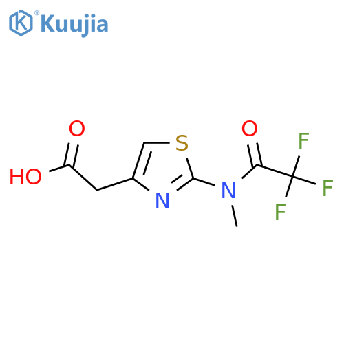 2-2-(2,2,2-trifluoro-N-methylacetamido)-1,3-thiazol-4-ylacetic acid structure