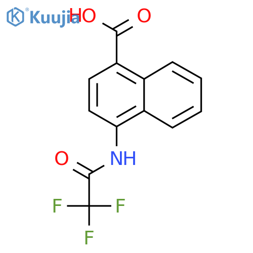 4-(2,2,2-Trifluoroacetamido)naphthalene-1-carboxylic acid structure