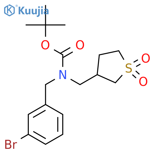 tert-butyl N-(3-bromophenyl)methyl-N-(1,1-dioxo-1lambda6-thiolan-3-yl)methylcarbamate structure