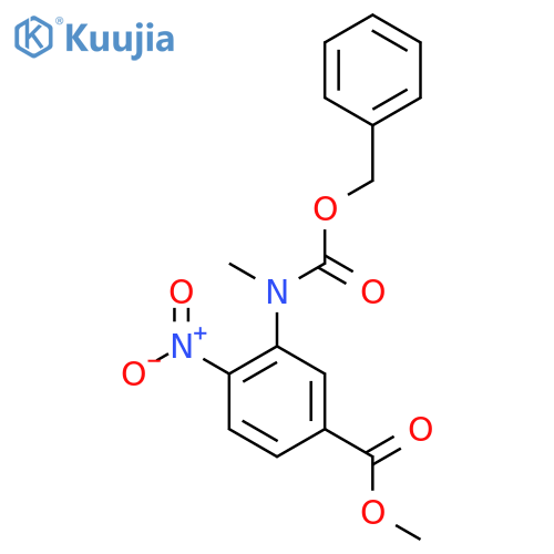 methyl 3-{(benzyloxy)carbonyl(methyl)amino}-4-nitrobenzoate structure