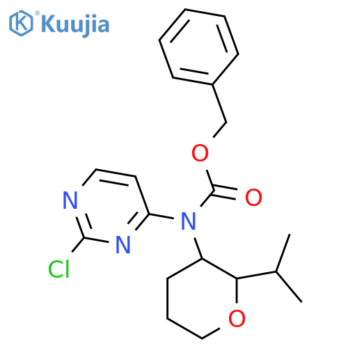 benzyl N-(2-chloropyrimidin-4-yl)-N-2-(propan-2-yl)oxan-3-ylcarbamate structure