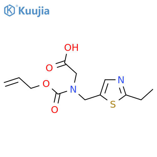 2-{(2-ethyl-1,3-thiazol-5-yl)methyl(prop-2-en-1-yloxy)carbonylamino}acetic acid structure