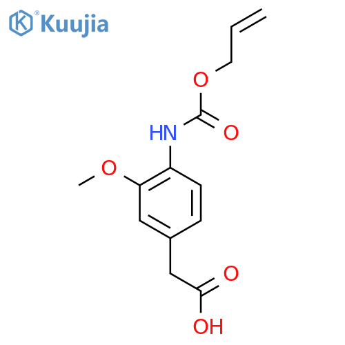 2-(3-methoxy-4-{(prop-2-en-1-yloxy)carbonylamino}phenyl)acetic acid structure
