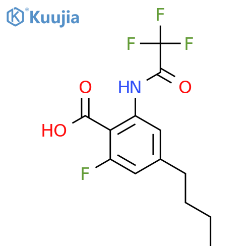 4-Butyl-2-fluoro-6-(2,2,2-trifluoroacetamido)benzoic acid structure