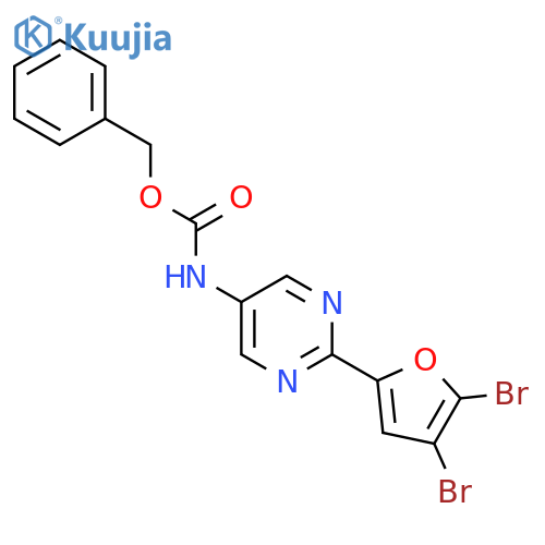 benzyl N-2-(4,5-dibromofuran-2-yl)pyrimidin-5-ylcarbamate structure