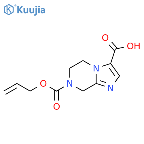 7-[(prop-2-en-1-yloxy)carbonyl]-5H,6H,7H,8H-imidazo[1,2-a]pyrazine-3-carboxylic acid structure