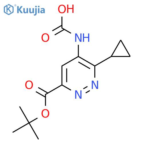 {6-[(Tert-butoxy)carbonyl]-3-cyclopropylpyridazin-4-yl}carbamic acid structure
