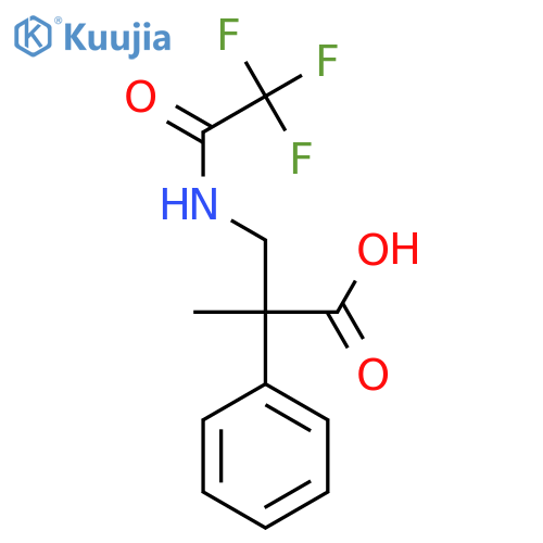 2-Methyl-2-phenyl-3-(2,2,2-trifluoroacetamido)propanoic acid structure