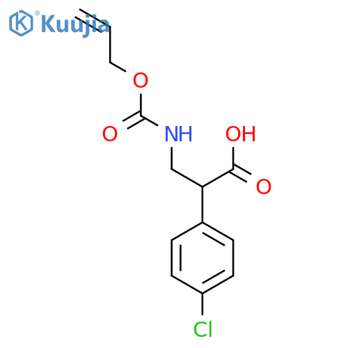 2-(4-chlorophenyl)-3-{(prop-2-en-1-yloxy)carbonylamino}propanoic acid structure