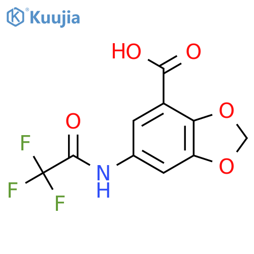 6-(2,2,2-Trifluoroacetamido)-1,3-dioxaindane-4-carboxylic acid structure