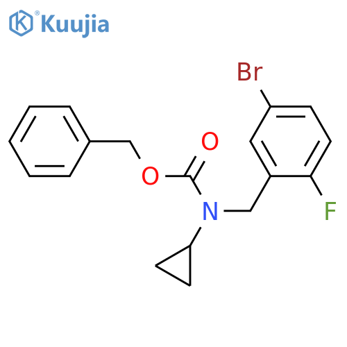 benzyl N-[(5-bromo-2-fluorophenyl)methyl]-N-cyclopropylcarbamate structure