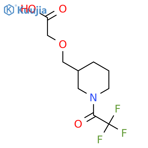 2-{1-(2,2,2-trifluoroacetyl)piperidin-3-ylmethoxy}acetic acid structure