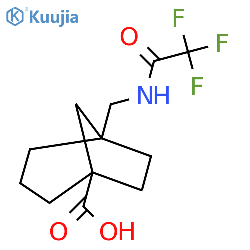 5-[(2,2,2-Trifluoroacetamido)methyl]bicyclo[3.2.1]octane-1-carboxylic acid structure