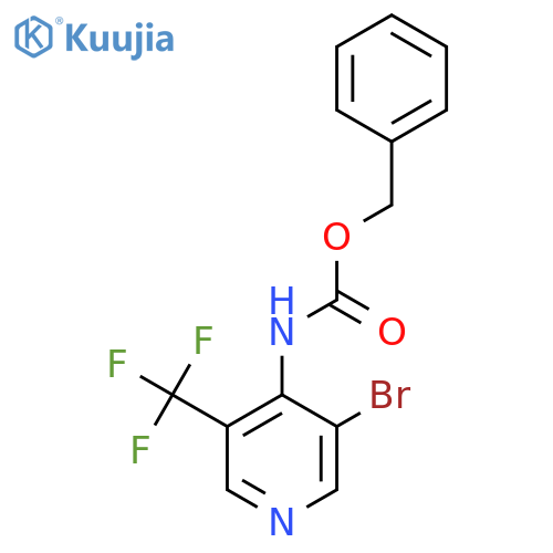 benzyl N-[3-bromo-5-(trifluoromethyl)pyridin-4-yl]carbamate structure